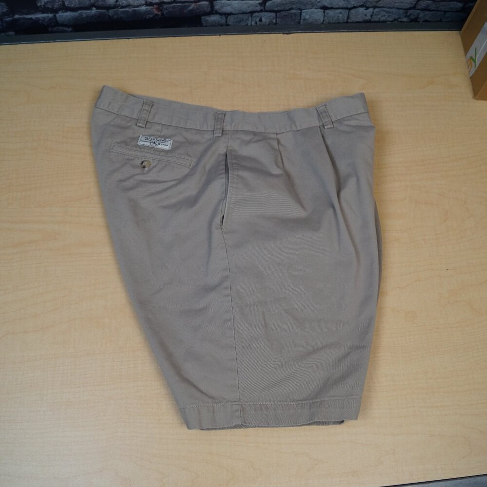 Polo Ralph Lauren Tyler Short Mens Shorts 40 Khaki Pleated Front Classic Chino